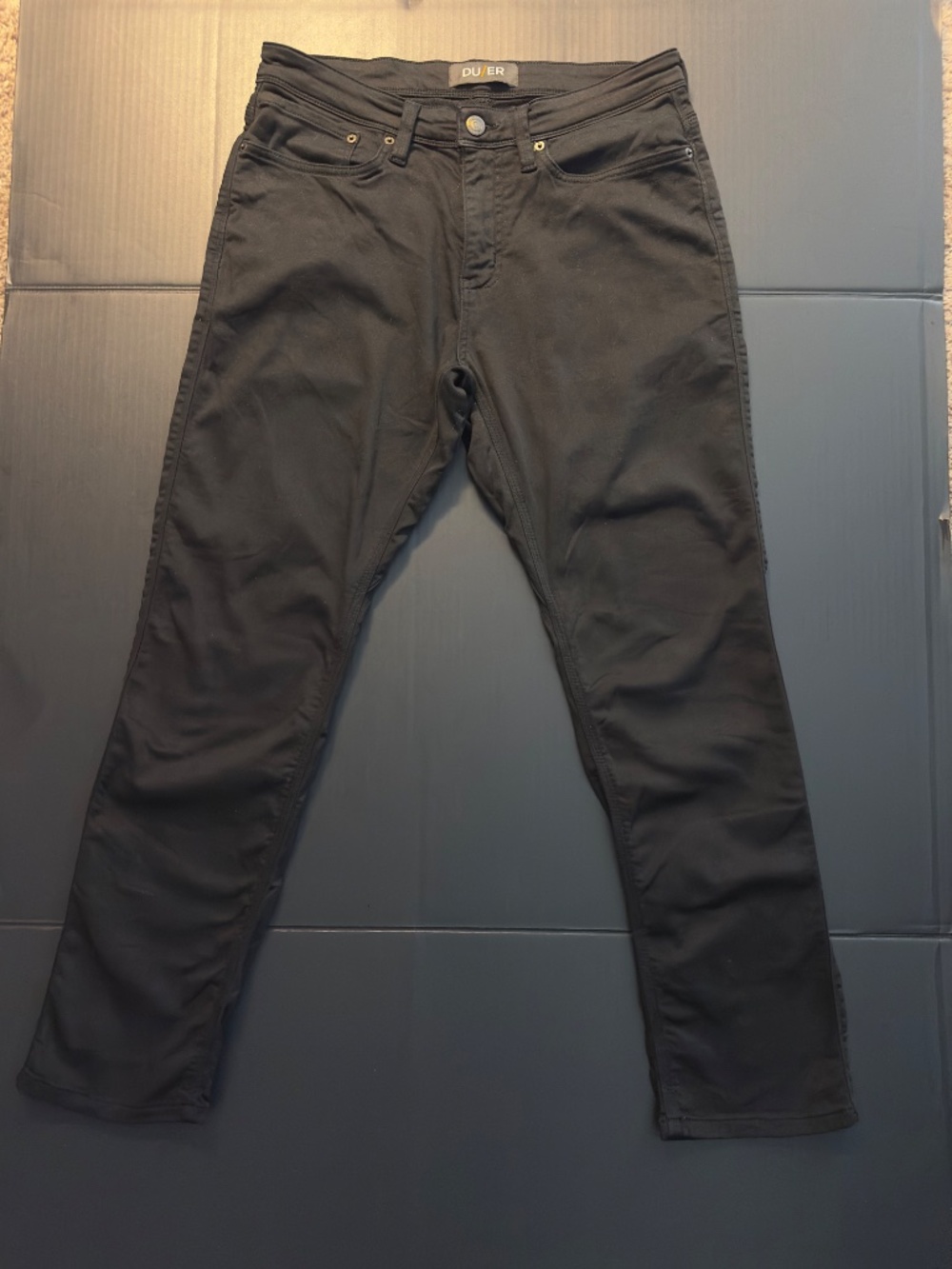DUER No Sweat Relaxed Taper Pants Black 32x30